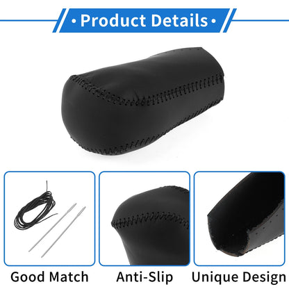 Car Gear Shift Knob Cover for Toyota RAV4 (2013-2016) Black Faux Leather