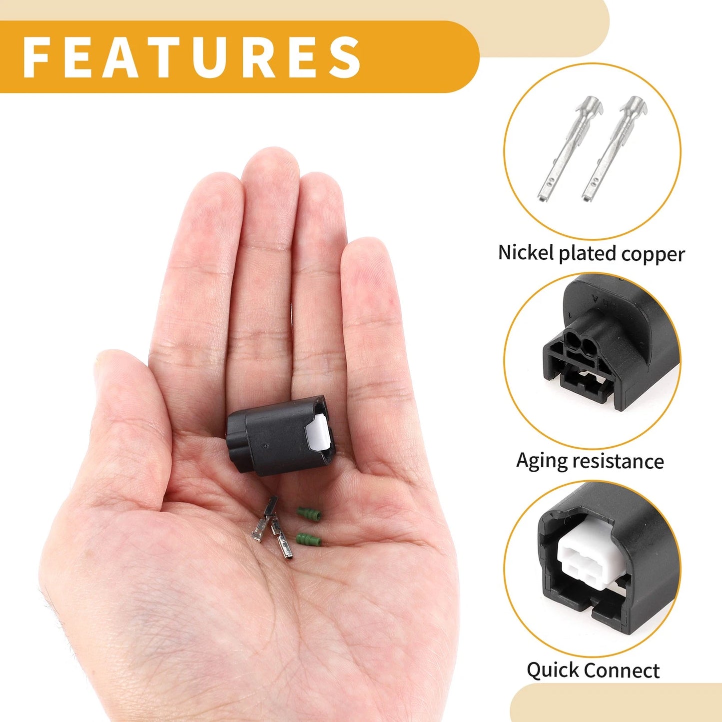 2 x Pin ABS Sensor Connector Plug for Honda CR-V (2012-2022)