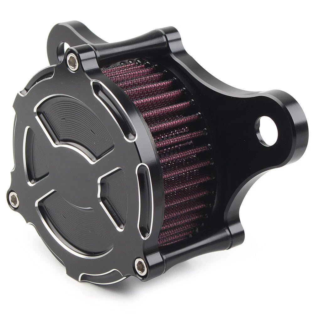 Black Air Cleaner Red Intake Filter Kit for Harley Dyna Softail Road King (2006-2023)