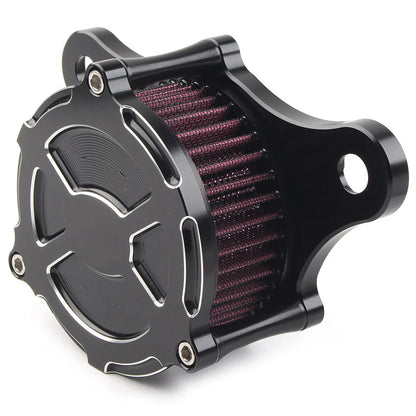 Black Air Cleaner Red Intake Filter Kit for Harley Dyna Softail Road King (2006-2023)