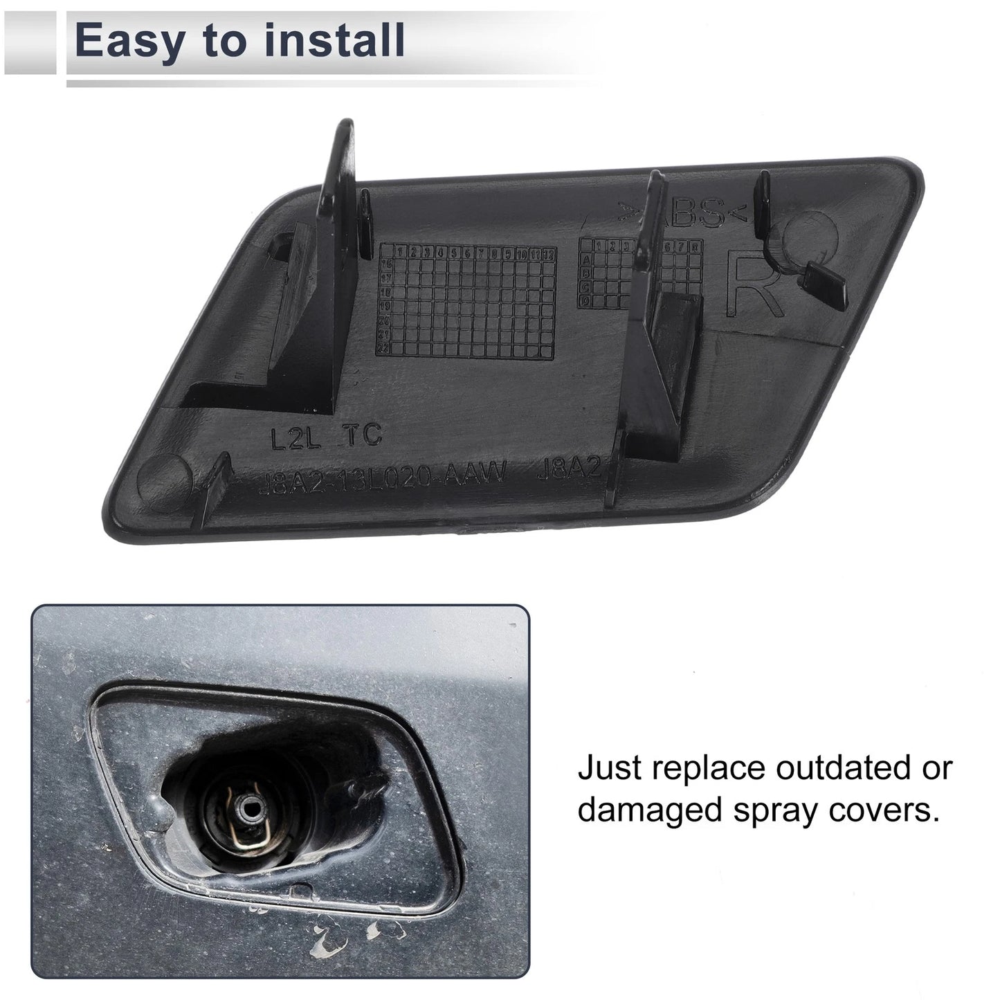 Bumper Headlight Washer Nozzle Cover for Land Rover