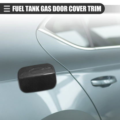 Gas Door Cover Trim for Dodge Charger (2015-2021) Carbon Fiber Pattern Black