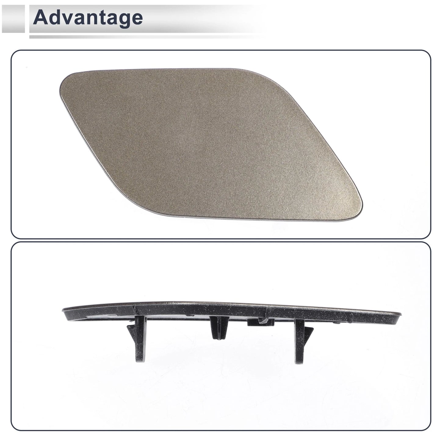 Bumper Headlight Washer Nozzle Cover Cap for Volvo (Copper Tone)