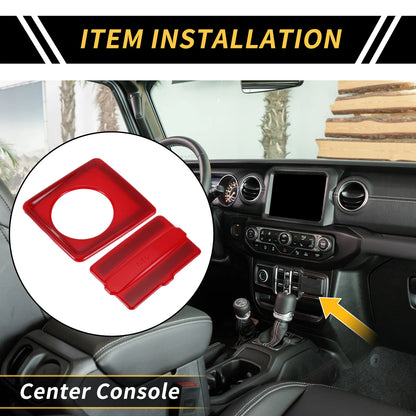 Cigarette Lighter USB Socket Panel Cover for Jeep Wrangler JL (2018-2024)