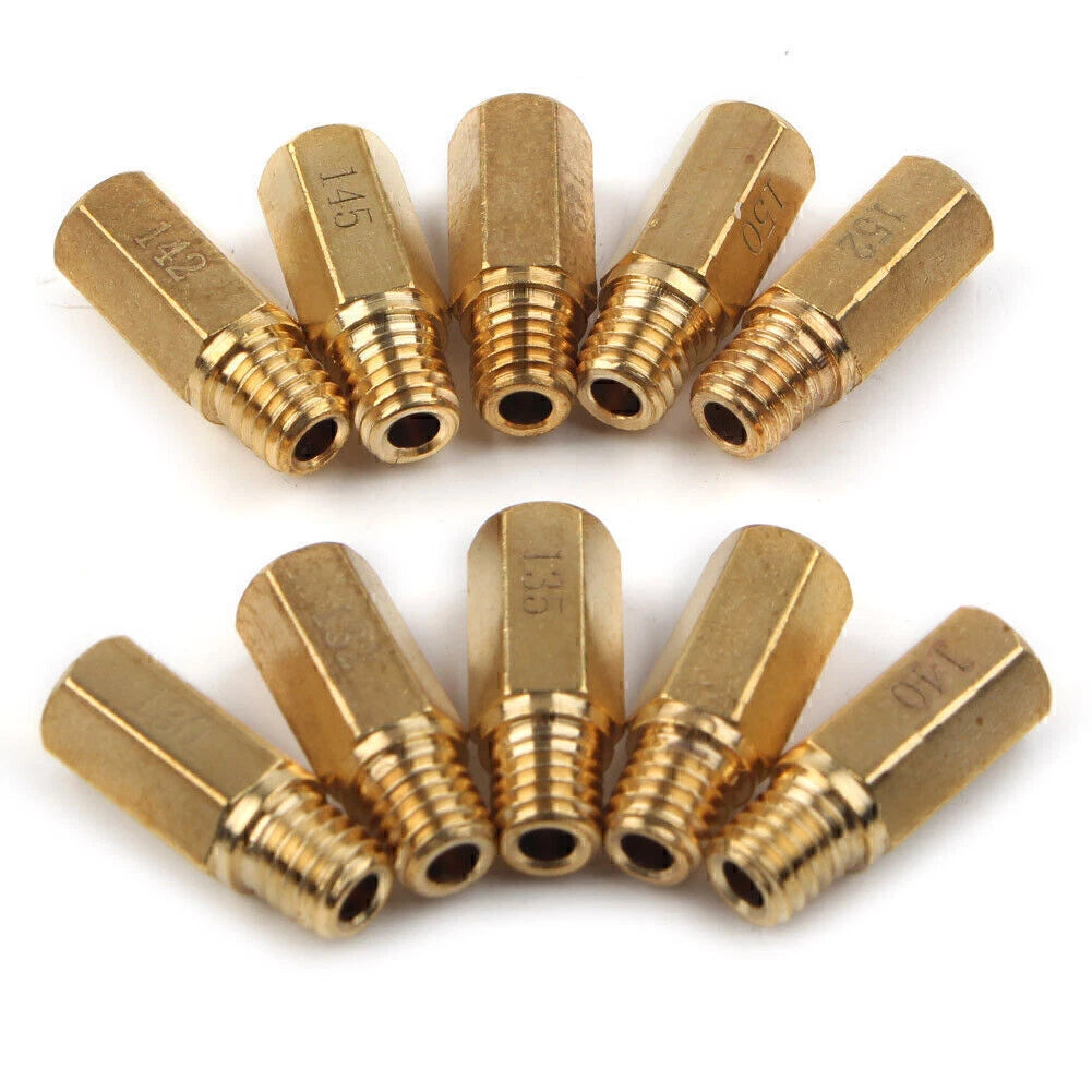 10pcs Carburetor Main Jet Set for Keihin PWK PE OKO KOSO (130-152)