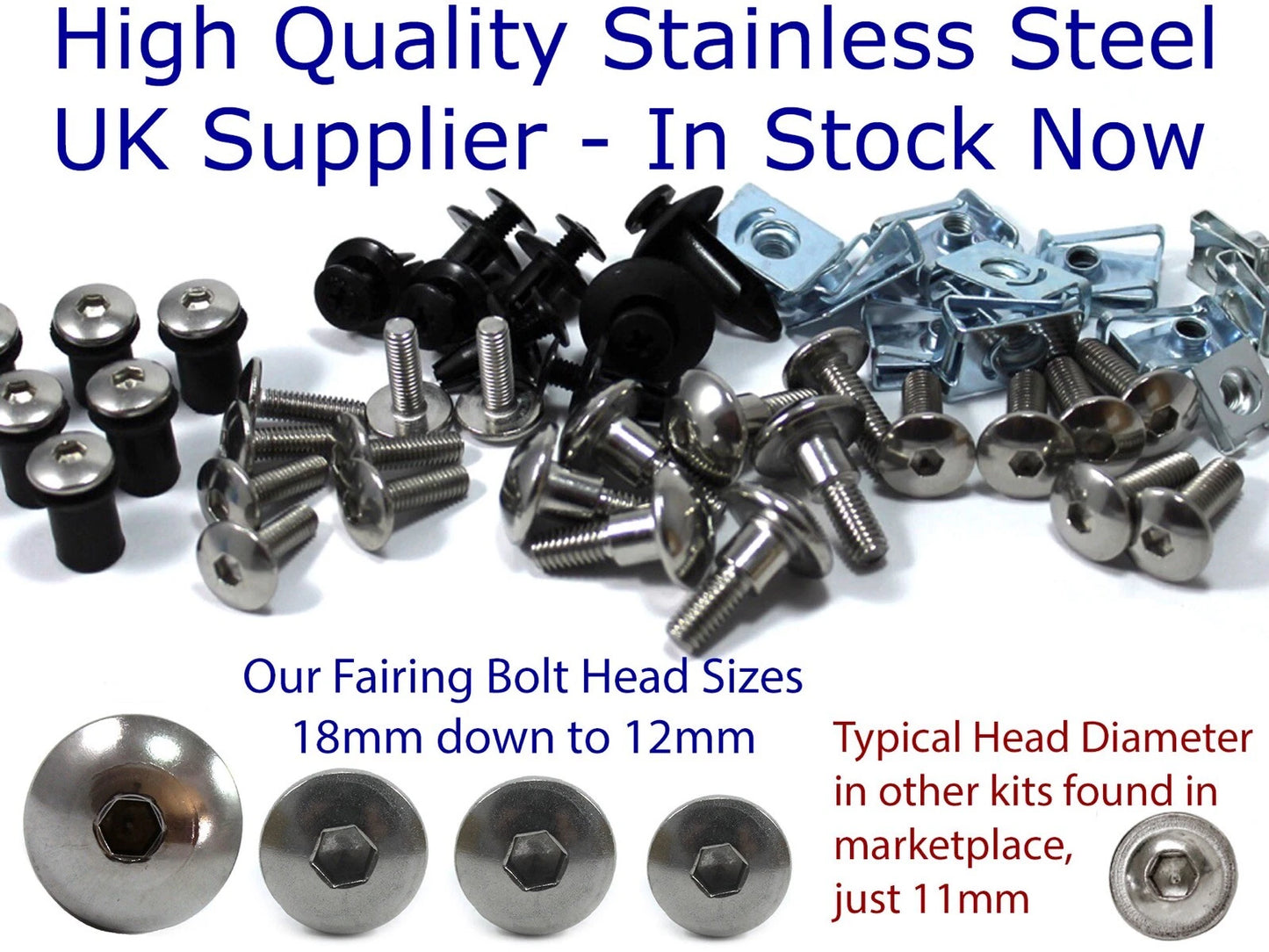 Stainless Screw Clip for Suzuki GSX-R125 Verkleidung Frontscheibe (2017–2017)