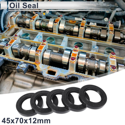 Oil Seal / 45x70x12mm 5 Pcs / Seal Ring NBR Rubber for Universal