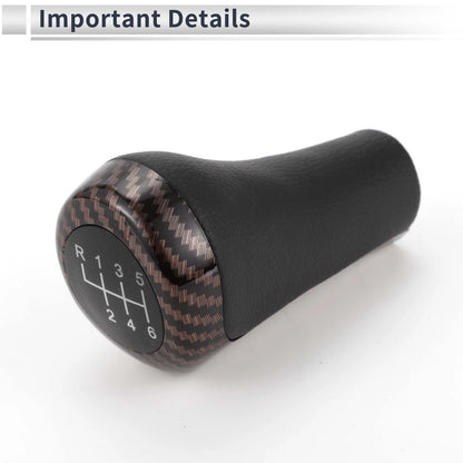 6 Speed Shift Knob for BMW X3 2004-2020 Plastic Stick Shifter Knob Brown Black
