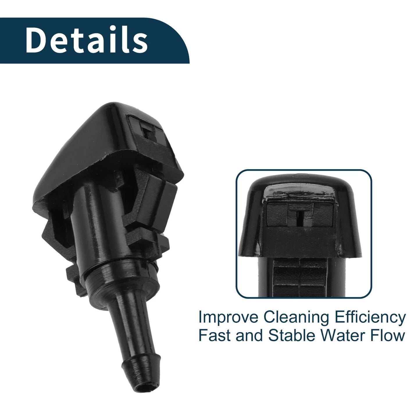 Washer Nozzle With Gasket & Fluid Hose for Dodge 1 Set