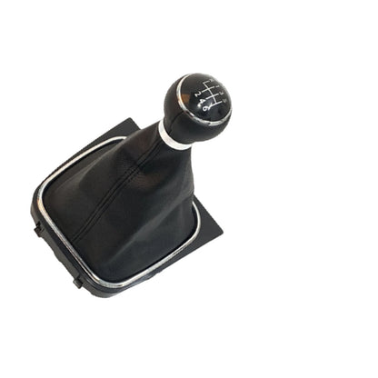 Gear Shift Button Leather Rootwood for VW Golf 6 (2008-2012)