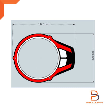 Red Black Speedometer Cover Aluminium Guard for Honda Monkey Z125 CT125