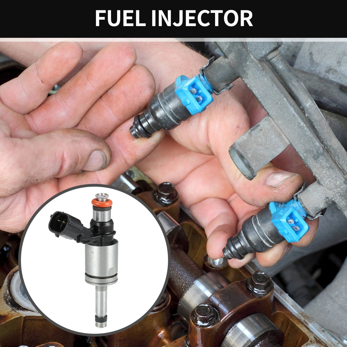 Fuel Injector No.CP9Z-9F593-B for Ford Focus 2012-2018 2.0L Black 1 x Pcs