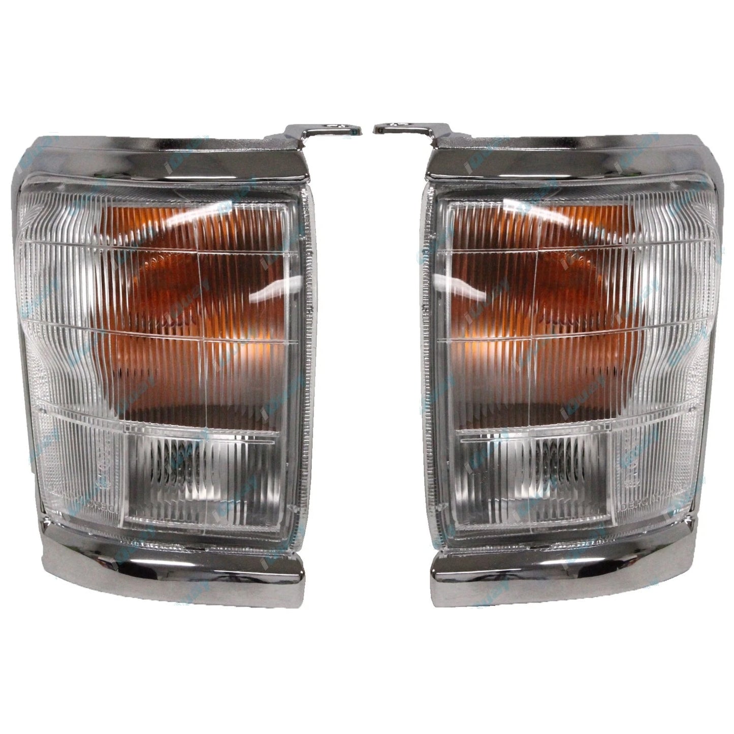 LH+RH Chrome Trim Corner Indicator Lights Pair for Toyota Hilux 2WD/4WD '97-'01