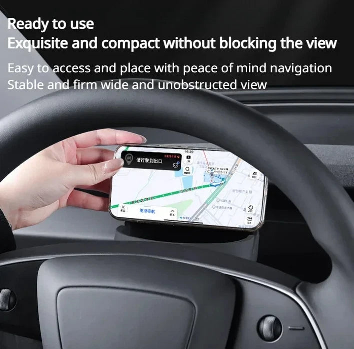 Steering Wheel Phone Sunglasses Holder for Tesla Model 3 Highland (2024–2024)