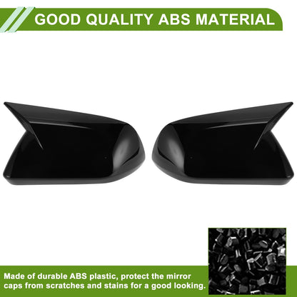 Gloss Black Mirror Cover Caps for Ford Mustang