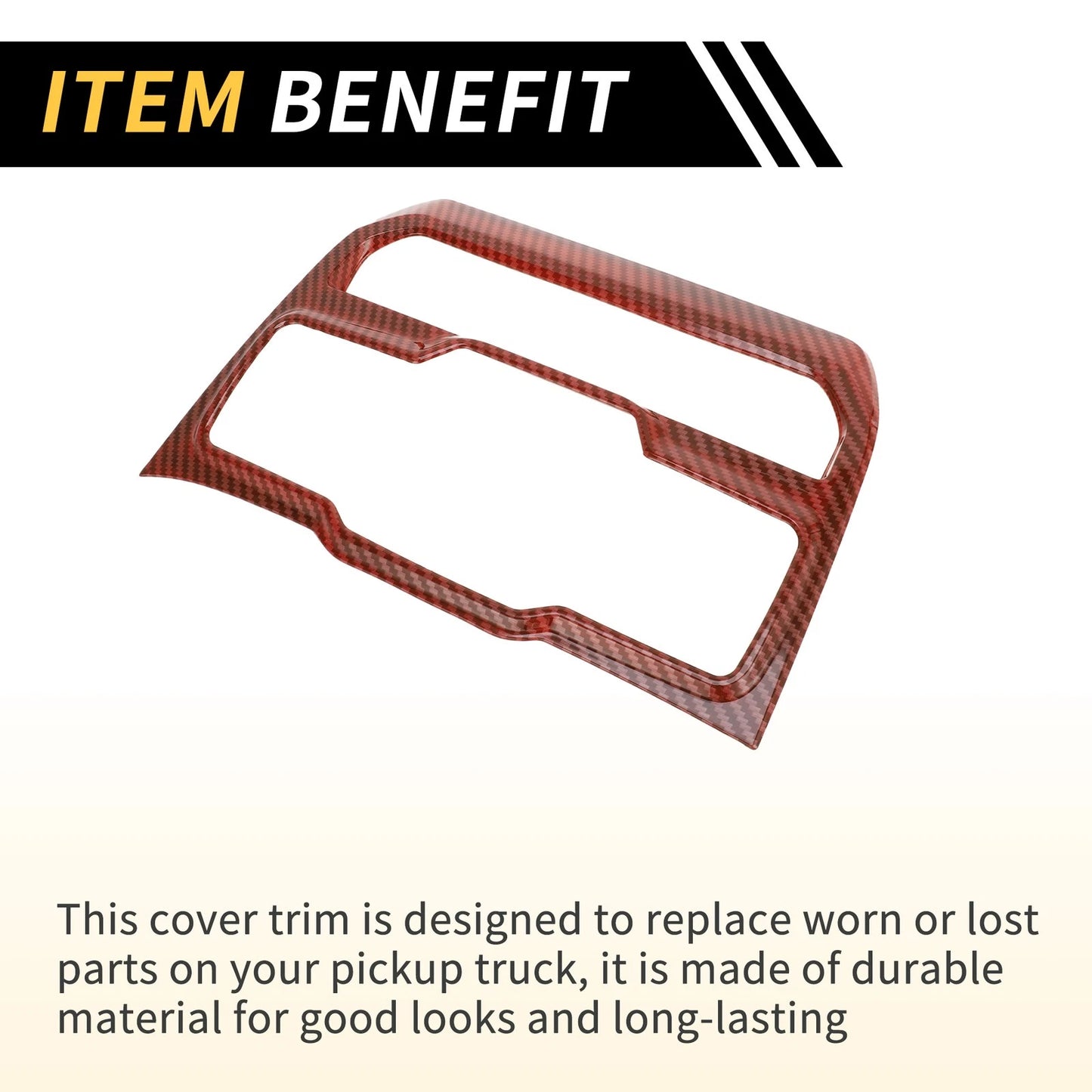 Dashboard Control Panel Cover for Jeep (2018-2023) Carbon Fiber Red