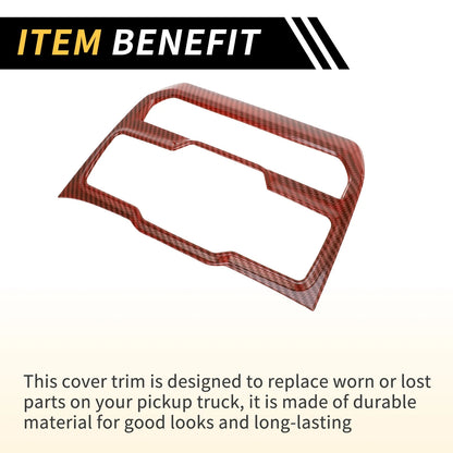 Dashboard Control Panel Cover for Jeep (2018-2023) Carbon Fiber Red