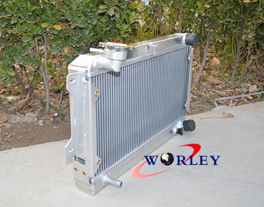 Aluminum Radiator & Oil Cooler for Mazda R100 Familia 68-73