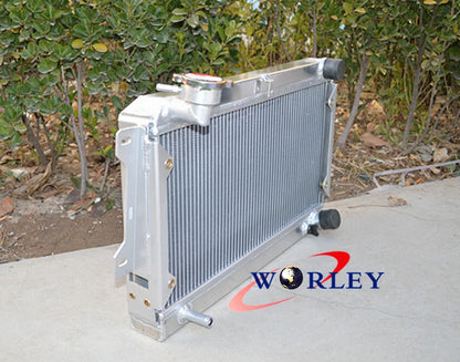 Aluminum Radiator & Oil Cooler for Mazda R100 Familia 68-73