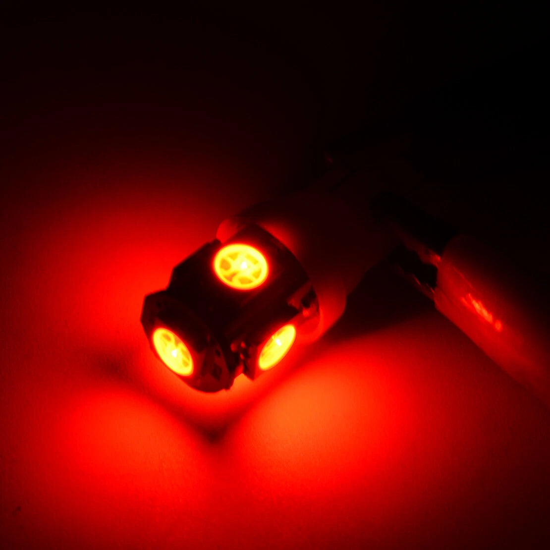 10pc T10 W5W 5SMD Red LED Dome Bulb for Car Interior Lighting