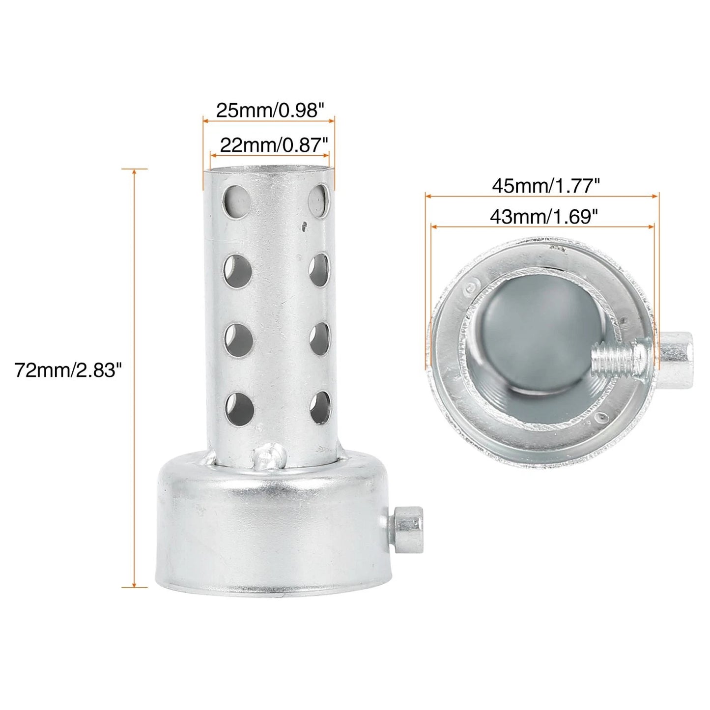 45mm Universal Exhaust Muffler Insert Baffle Can Adjustable for Motorcycle
