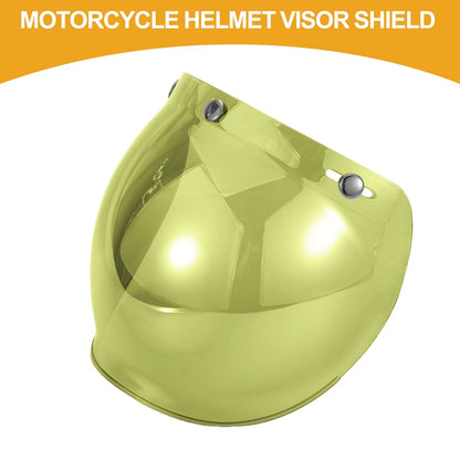 Visor Shield 1 x Universal Motorcycle Helmet Anti-UV Yellow