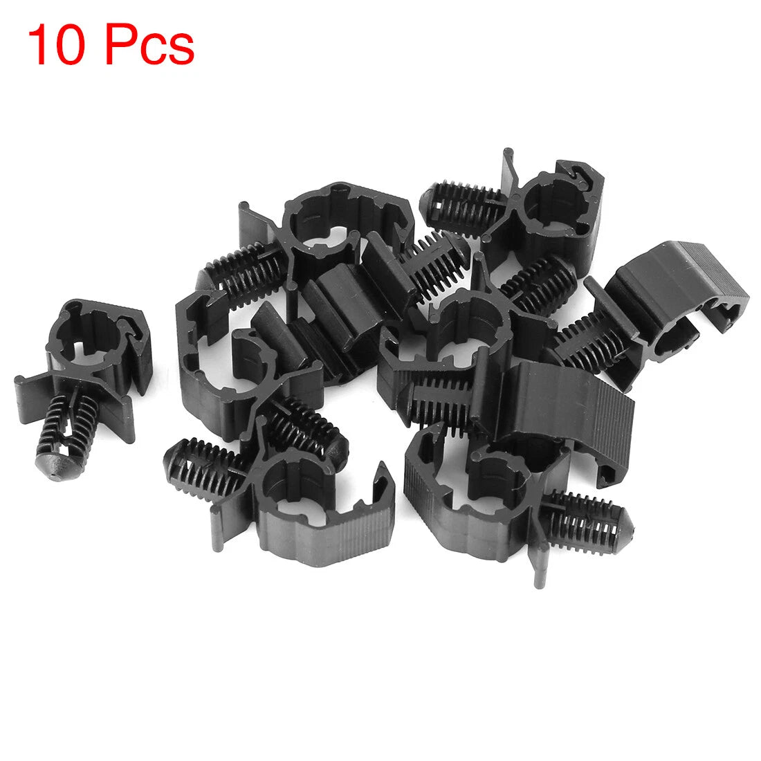 10 x 22.8mm Black Plastic Wiring Harness Retainer Clips for Ford