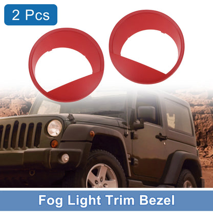 2 x Front Left & Right Headlight Trim Bezels for Jeep Wrangler JK (2007-2017)
