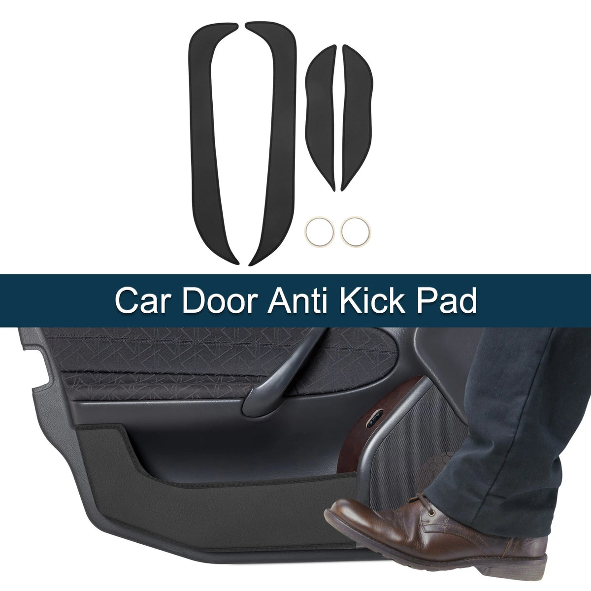 Car Door Anti Kick Pad Sticker Protector for Honda XR-V (2015-2019) Black