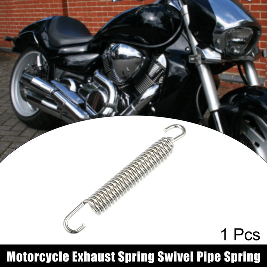 Exhaust Pipe Spring 3.15" Stainless Steel Silver Tone for Motorcycle