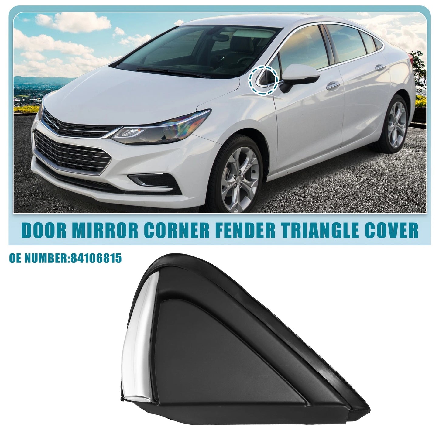 Front Left Car Mirror Corner Triangle Cover for Chevrolet ( Specified)