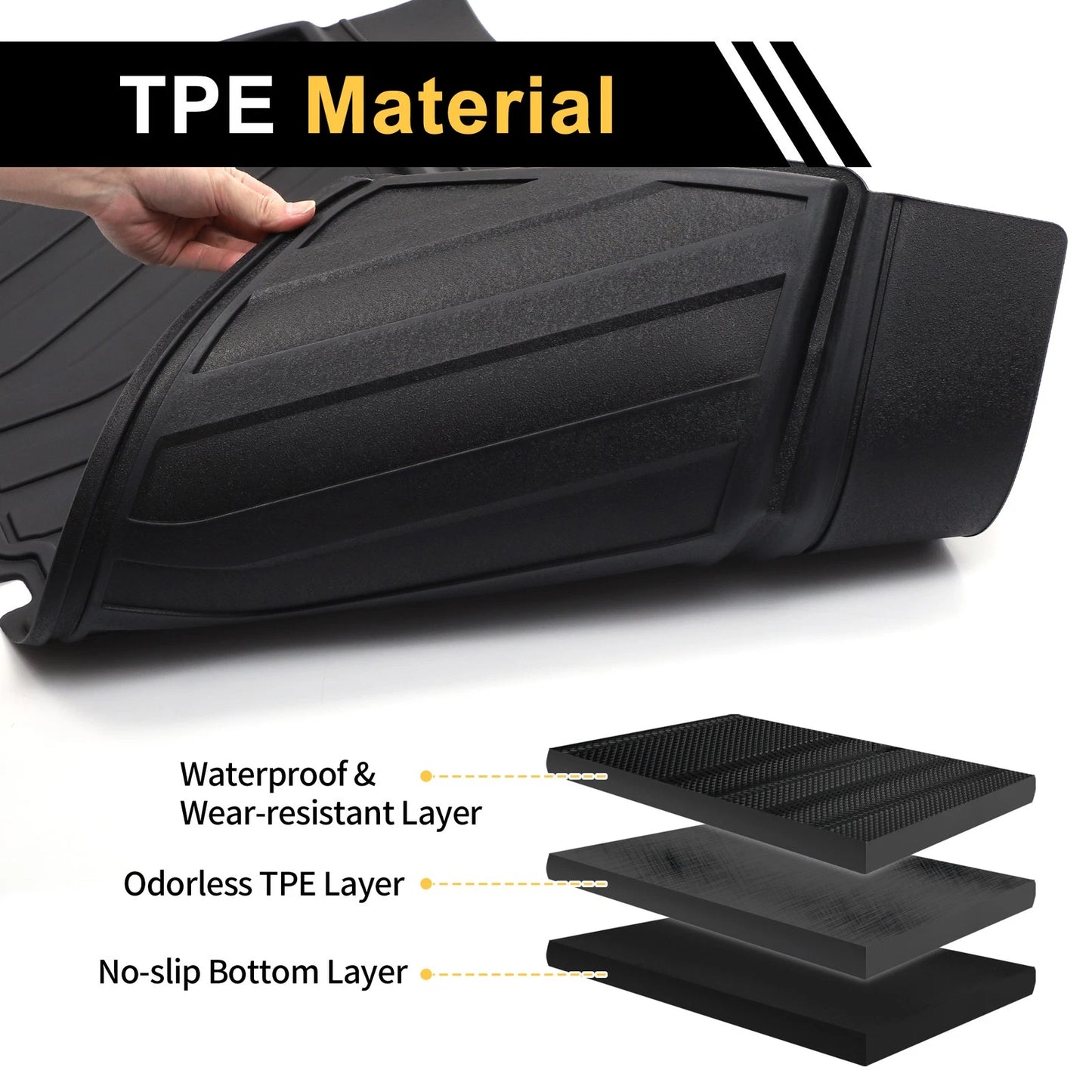 Cargo Mat for GMC Acadia Diagonal Stripes Pattern TPE (2017 - 2024)
