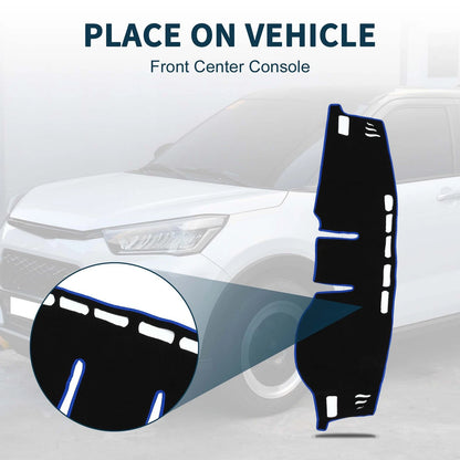 Dashboard Cover Mat for TOYOTA RAIZE A200A (2020-2023) - Black Blue 1 Set