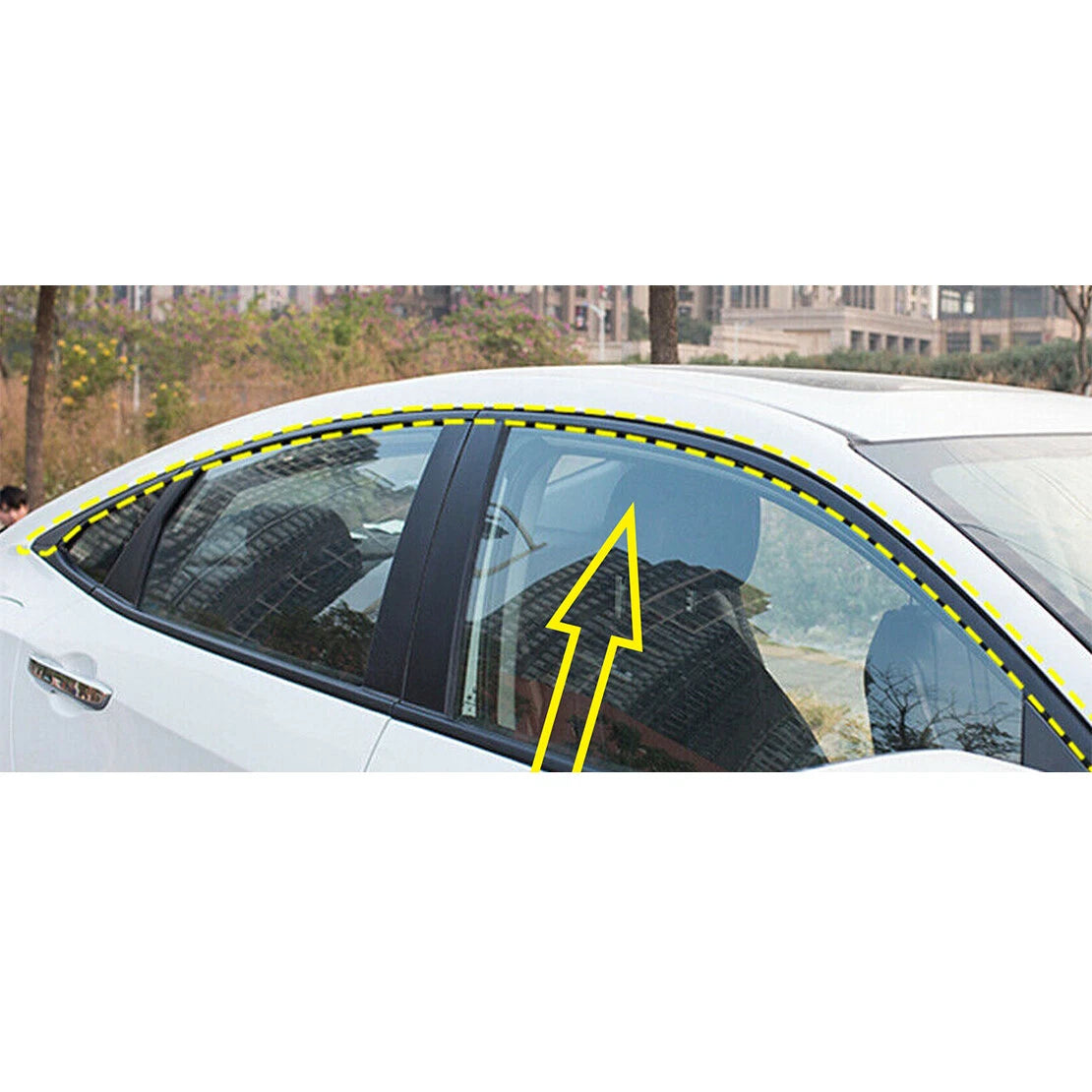 Chrome Blackout Window Trim Decal for Honda Civic Sedan (2016-2021)