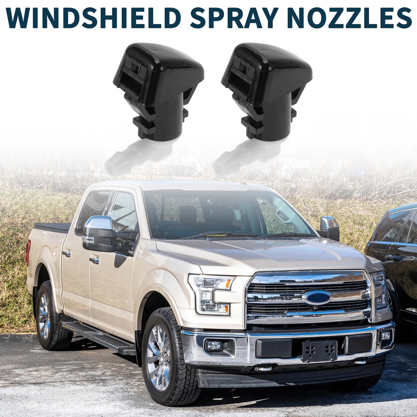 Front Windshield Washer Nozzles for Ford F-450 Super Duty (2011-2016)