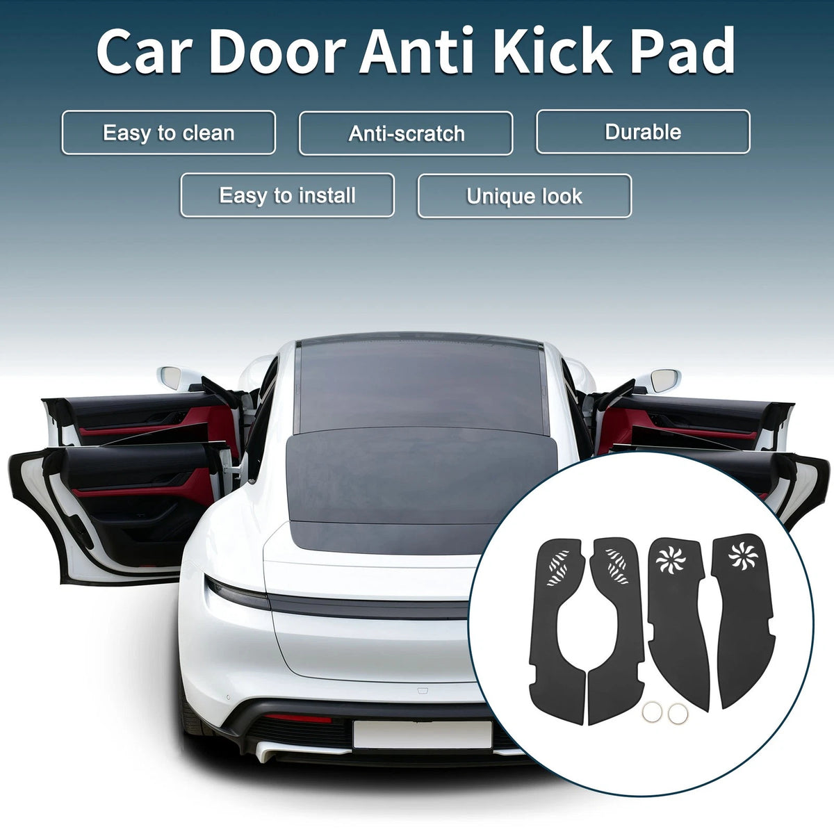Car Door Anti Kick Pad Sticker Protector for Infiniti Q70L (13-15)