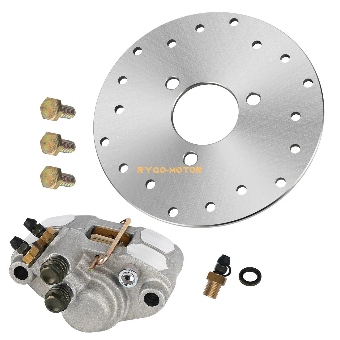 Rear Brake Disc Rotor & Caliper w/Bolt for Polaris Scrambler 400 500 (2001–2004)