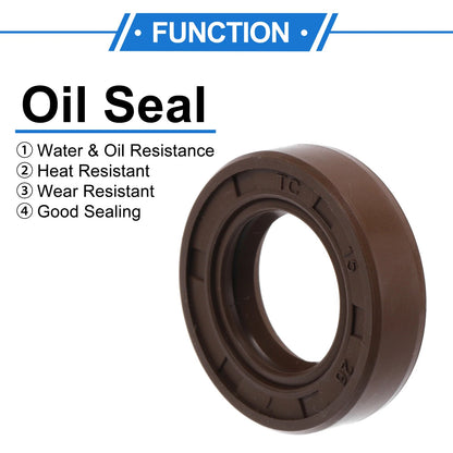 Oil Seal 2 x 15x26x7mm Rotary Shaft Seal FKM Rubber for Make Model