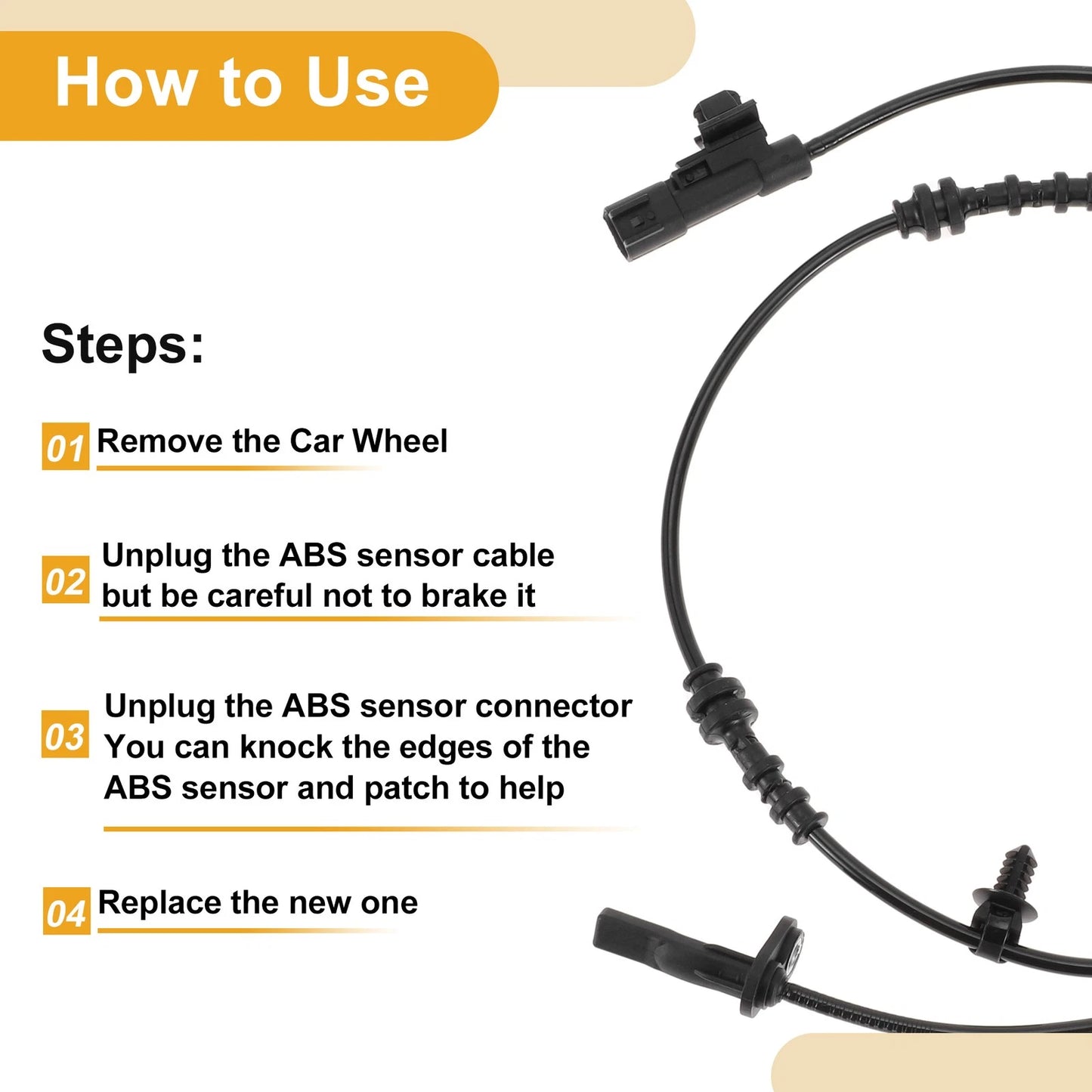 ABS Wheel Speed Sensor for Chevrolet Malibu Front
