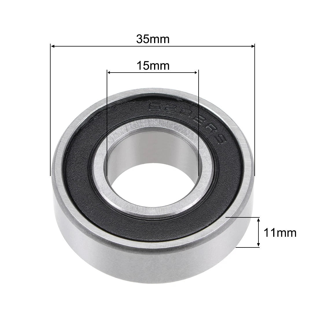Ball Bearing 2 x 15x35x11mm Double Sealed ABEC-3 Bearings for Make Model