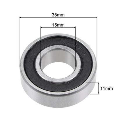 Ball Bearing 2 x 15x35x11mm Double Sealed ABEC-3 Bearings for Make Model
