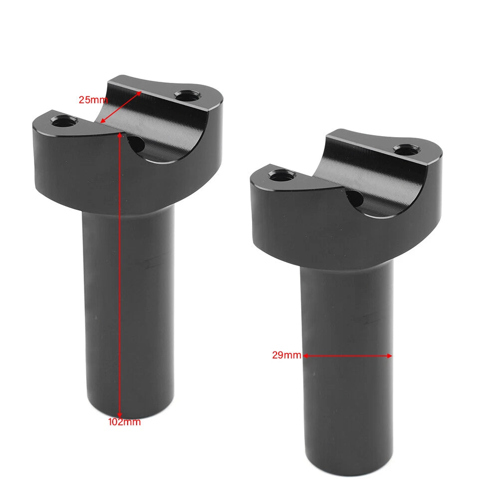 4" Handlebar Risers Flat Clamp Mount for Harley Sportster Dyna Softail