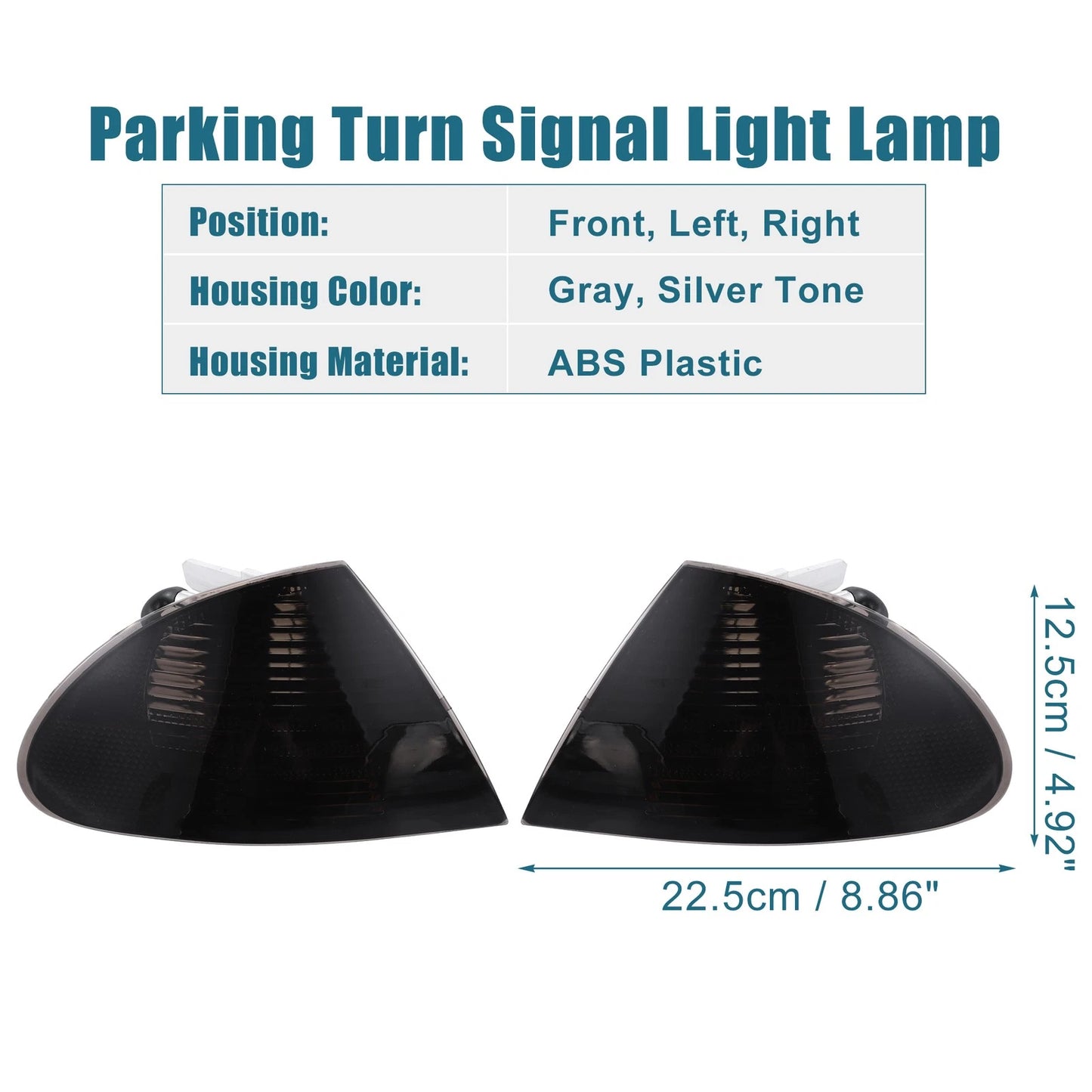 Pair Gray Turn Signal Light for BMW E46 3 Series (1999 - 2001)