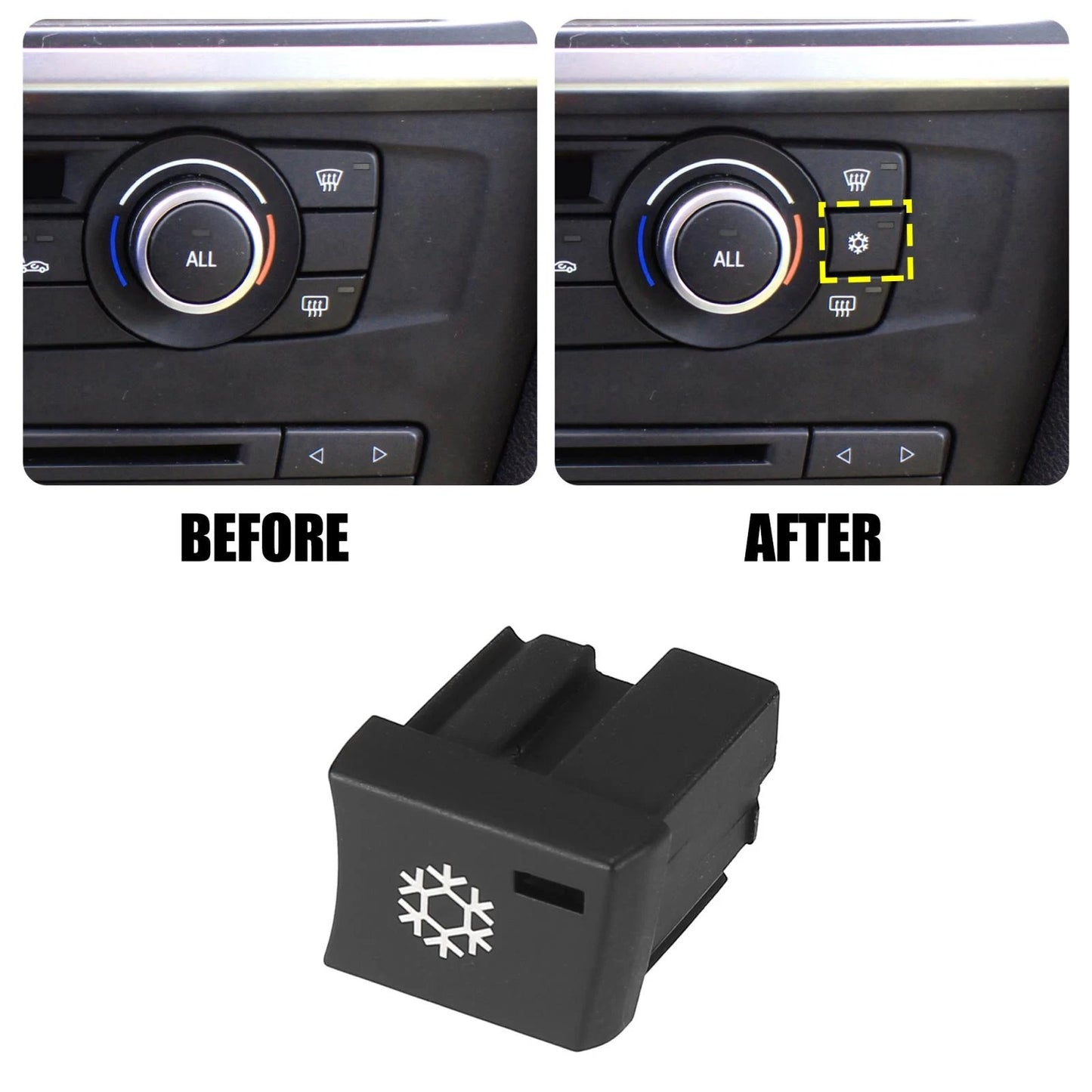 Snowflake Climate Control Button for BMW 1 3 Series X1 (2006-2019)