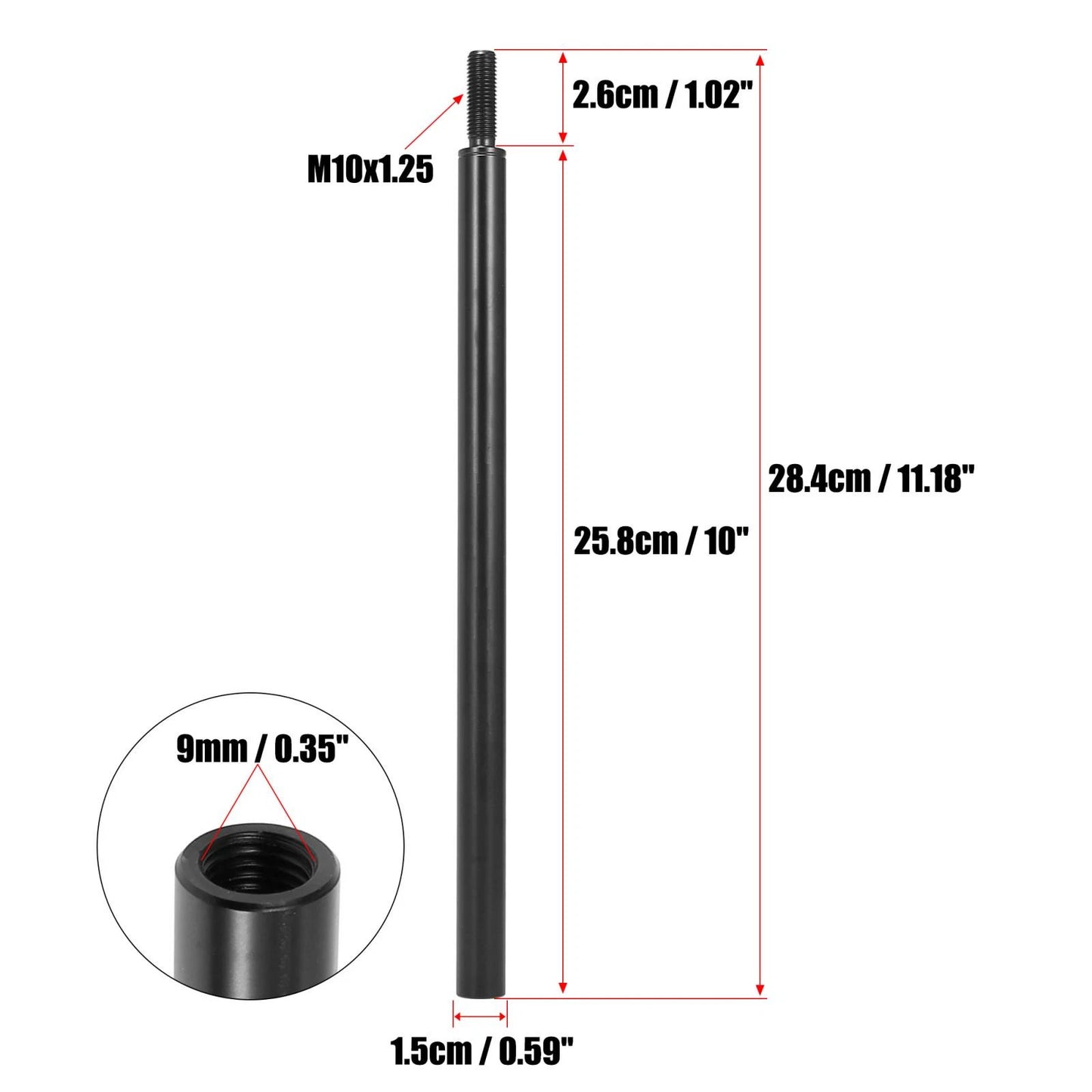 10" Gear Shift Knob Extender for Mitsubishi