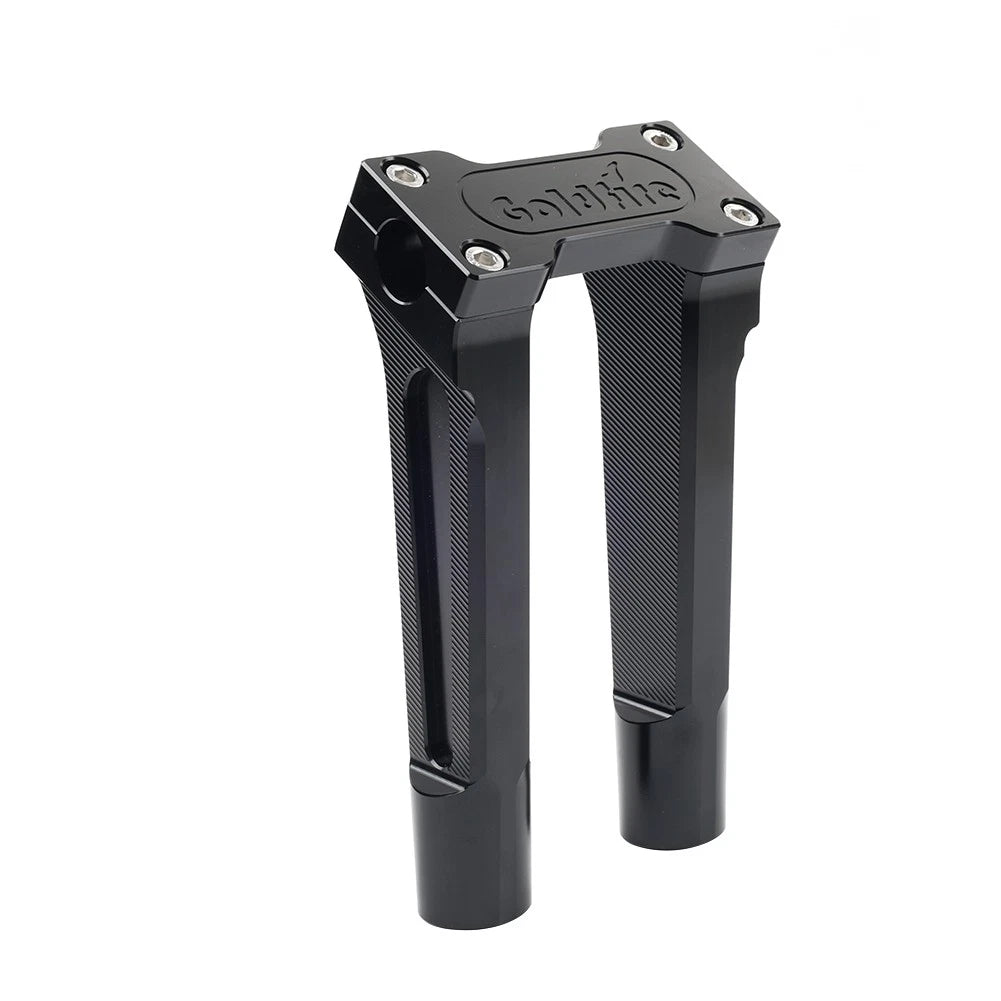 8" Pullback Handlebar Risers Clamp Black for Harley Softail Dyna (2000-2023)