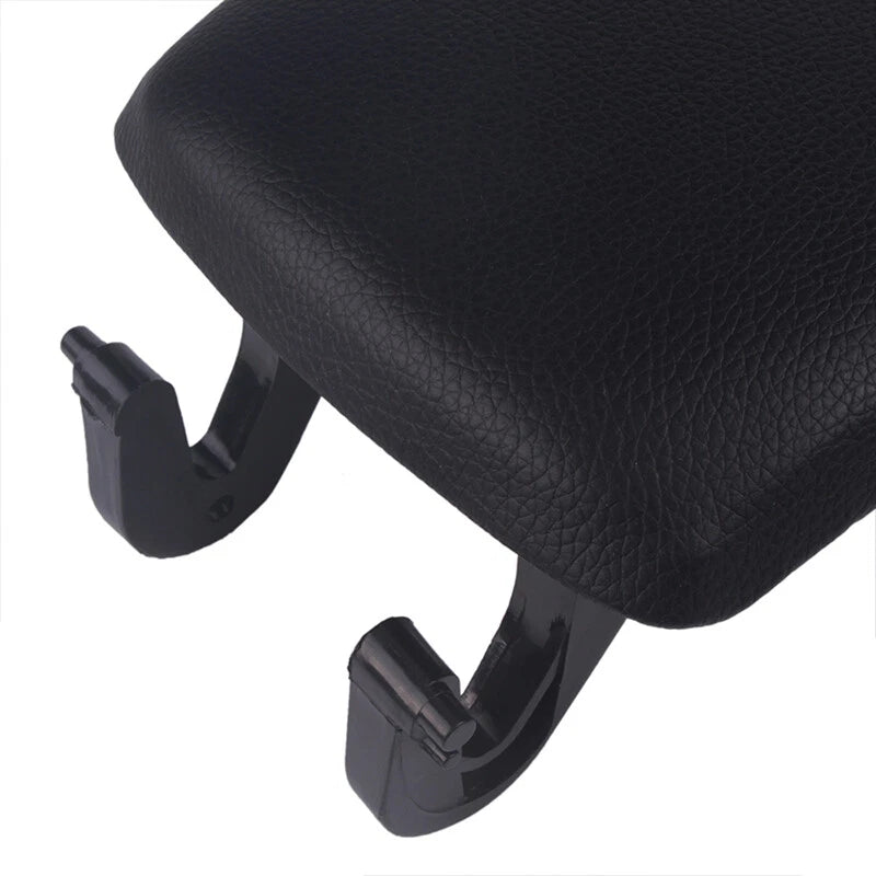 Leather Center Console Armrest Cover for 2000-2007 Audi A4 A6 S4 Black