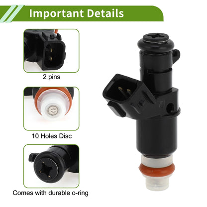 Fuel Injector for Honda R20A 16V SOHC 2.0 VVTi (2001-2005) 1 Pc Black