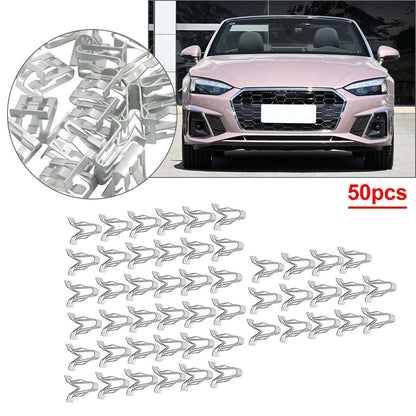 50pcs Gray Dashboard Retainer Clips for Instrument Panel - Universal Fit