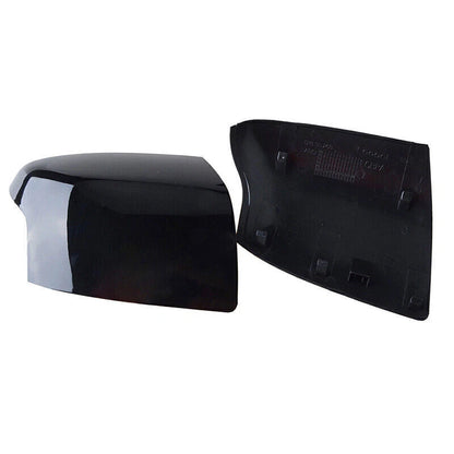 2 x Gloss Black Rear View Mirror Cover Caps for Ford Focus (2005-2008)